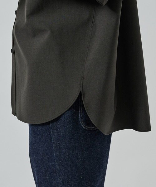 STUDIOUS(ステュディオス)の「【STUDIOUS】SUMMER WOOL SHIRTS(シャツ/ブラウス・メンズ・ダークブラウン/ブラック/カーキ・1/2)」の18枚目の写真