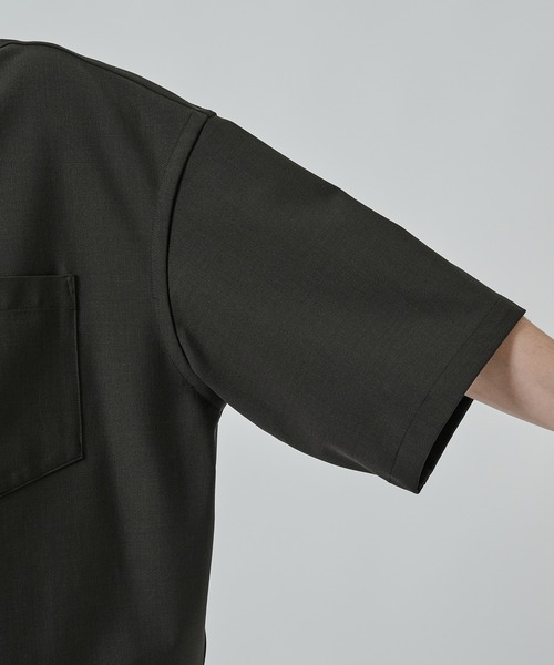 STUDIOUS(ステュディオス)の「【STUDIOUS】SUMMER WOOL SHIRTS(シャツ/ブラウス・メンズ・ダークブラウン/ブラック/カーキ・1/2)」の21枚目の写真