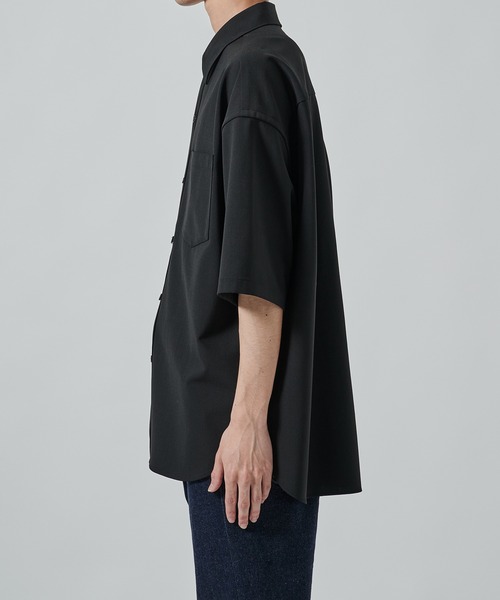 STUDIOUS(ステュディオス)の「【STUDIOUS】SUMMER WOOL SHIRTS(シャツ/ブラウス・メンズ・ダークブラウン/ブラック/カーキ・1/2)」の5枚目の写真
