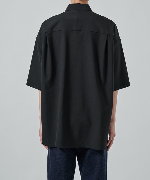 STUDIOUS(ステュディオス)の「【STUDIOUS】SUMMER WOOL SHIRTS(シャツ/ブラウス・メンズ・ダークブラウン/ブラック/カーキ・1/2)」の6枚目の写真