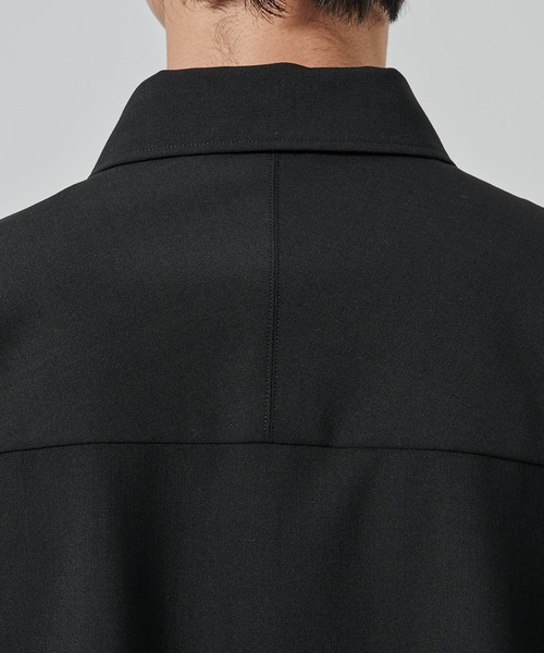 STUDIOUS(ステュディオス)の「【STUDIOUS】SUMMER WOOL SHIRTS(シャツ/ブラウス・メンズ・ダークブラウン/ブラック/カーキ・1/2)」の7枚目の写真