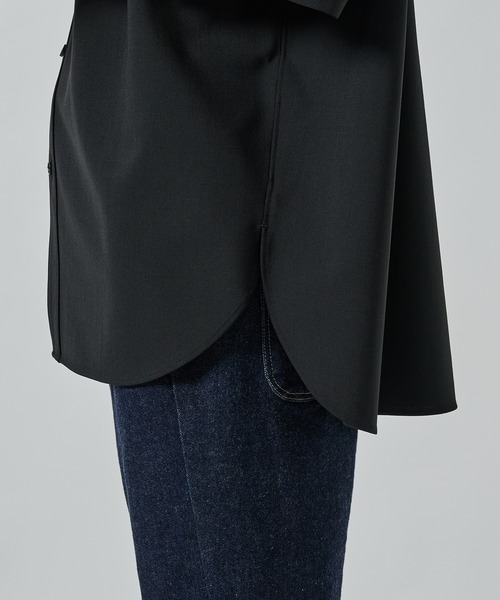 STUDIOUS(ステュディオス)の「【STUDIOUS】SUMMER WOOL SHIRTS(シャツ/ブラウス・メンズ・ダークブラウン/ブラック/カーキ・1/2)」の9枚目の写真