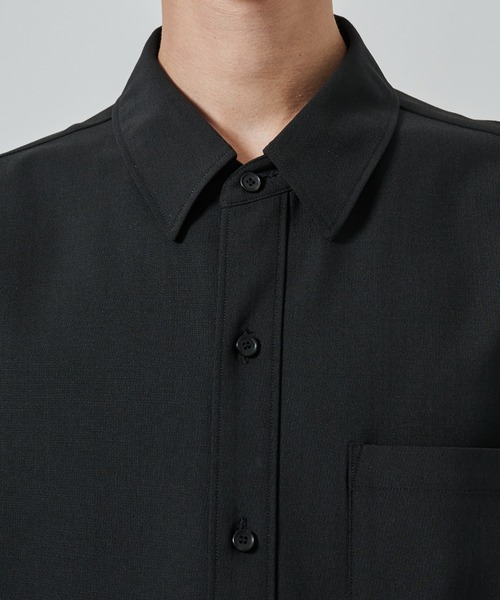 STUDIOUS(ステュディオス)の「【STUDIOUS】SUMMER WOOL SHIRTS(シャツ/ブラウス・メンズ・ダークブラウン/ブラック/カーキ・1/2)」の10枚目の写真
