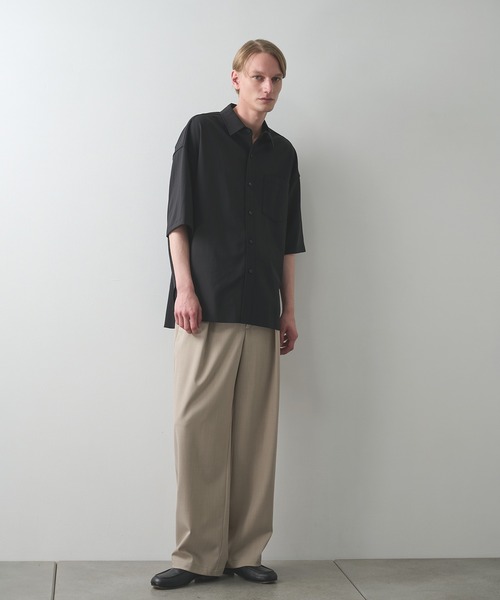 STUDIOUS(ステュディオス)の「【STUDIOUS】SUMMER WOOL SHIRTS(シャツ/ブラウス・メンズ・ダークブラウン/ブラック/カーキ・1/2)」の22枚目の写真