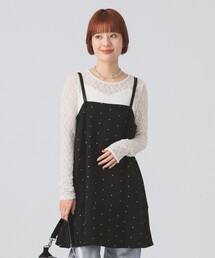 Ray BEAMS | ドットプリント ミニ キャミワンピース(ワンピース)