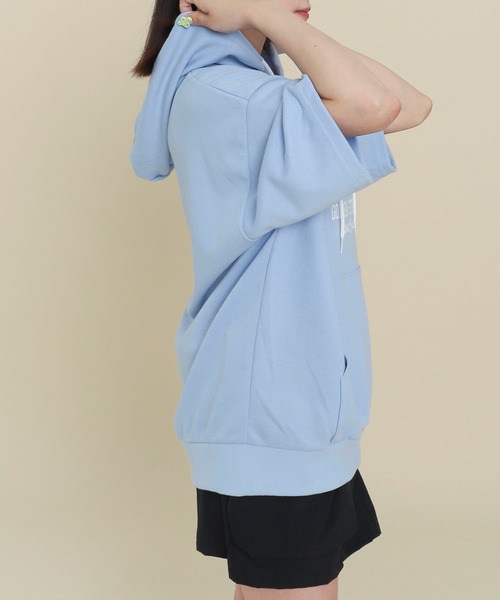 WOND(ウォンド)の「WOND/CALIFORNIAビッグSSパーカー(Tシャツ/カットソー・レディース・サックスブルー/グレー・FREE)」の8枚目の写真