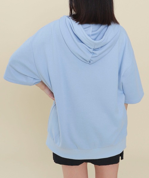 WOND(ウォンド)の「WOND/CALIFORNIAビッグSSパーカー(Tシャツ/カットソー・レディース・サックスブルー/グレー・FREE)」の9枚目の写真