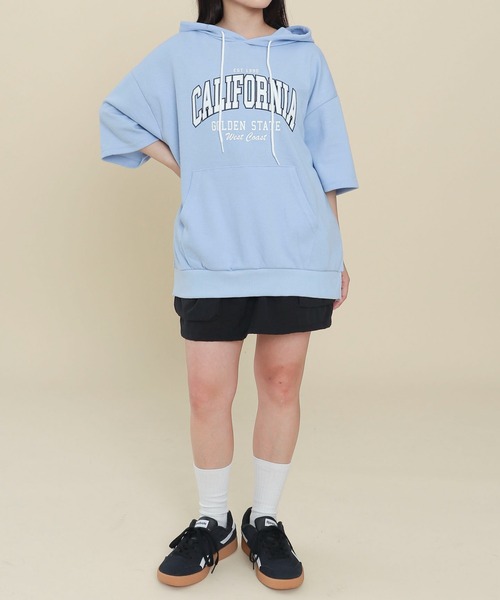 WESTV パーカー ブランケット Tシャツ WOND/CALIFORNIAビッグSSパーカー（Tシャツ/カットソー）｜WOND
