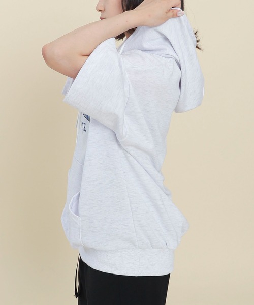 WOND(ウォンド)の「WOND/CALIFORNIAビッグSSパーカー(Tシャツ/カットソー・レディース・サックスブルー/グレー・FREE)」の6枚目の写真