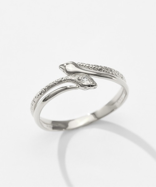 Jewel closet by L&Co.(ジュエルクローゼットバイエルアンドコー)の「プラチナ ヘビ/スネーク リング(リング・レディース・シルバー系2/シルバー系3/シルバー系1・15号/13号)」の4枚目の写真