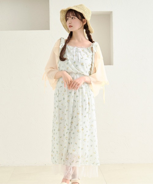 apres jour by あかちゃす（アプレジュールバイアカチャス）の「【あかちゃすコラボアイテム】花柄チュールワンピースセット（ワンピース・レディース・ブラック/ホワイト/ホワイト系その他・X-LARGE/フリー）」の13枚目の写真