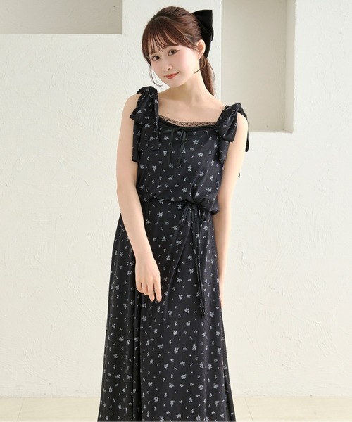 jour merveille 花柄ワンピース アンサンブル　セットアップ　XL パステル小花柄ワンピ＊Z293 | cherie ange