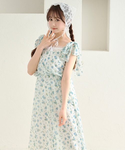 apres jour by あかちゃす（アプレジュールバイアカチャス）の「【あかちゃすコラボアイテム】花柄チュールワンピースセット（ワンピース・レディース・ブラック/ホワイト/ホワイト系その他・X-LARGE/フリー）」の15枚目の写真