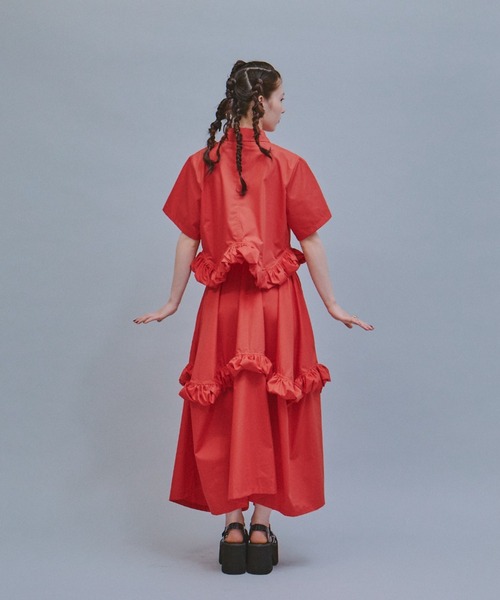 セットアップ対応】ボリュームフリルシャツ（シャツ/ブラウス