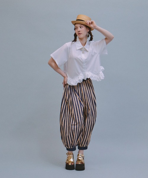 セットアップ対応】ボリュームフリルシャツ（シャツ/ブラウス