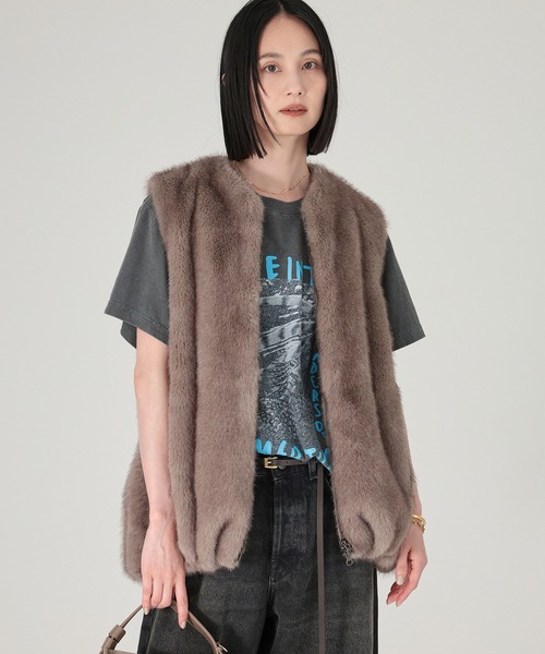 バビロン　フェイクファージレ セール】フェイクファージレ（その他アウター）｜BABYLONE（バビロン