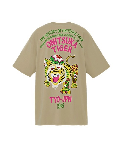 Onitsuka Tiger(オニツカタイガー)の「OVERSIZED GRAPHIC TEE / オーバーサイズドグラフィックティー(Tシャツ/カットソー・レディース・パープル系その他/グリーン系その他/ベージュ/ホワイト/ネイビー・XS/S/M/L/XL)」の3枚目の写真