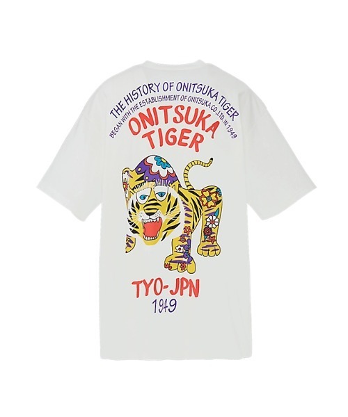 Onitsuka Tiger(オニツカタイガー)の「OVERSIZED GRAPHIC TEE / オーバーサイズドグラフィックティー(Tシャツ/カットソー・レディース・パープル系その他/グリーン系その他/ベージュ/ホワイト/ネイビー・XS/S/M/L/XL)」の2枚目の写真