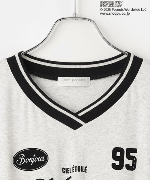 pom ponette junior（ポンポネットジュニア）の「【PEANUTS】【接触冷感】ドッキングカットワンピース（ワンピース・キッズ・カーキ/ブラック・L:160cm/S:140cm/M:150cm）」の4枚目の写真