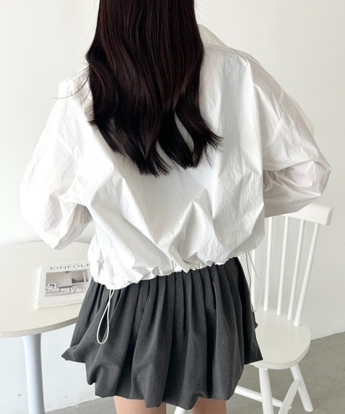 wears(ウェアーズ)の「レースラインナイロントラックブルゾン(ジャージ・レディース・ブラック/ネイビー/ホワイト・FREE)」の7枚目の写真