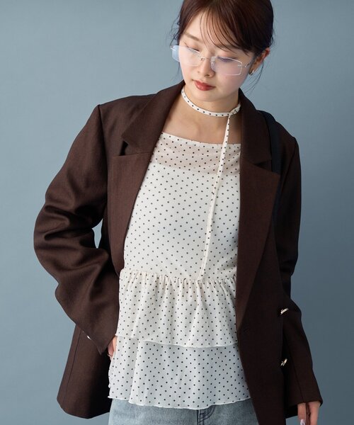 金ボタンテーラードジャケット（テーラードジャケット）｜mystic