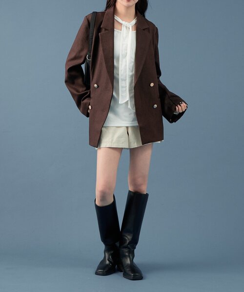 金ボタンテーラードジャケット（テーラードジャケット）｜mystic