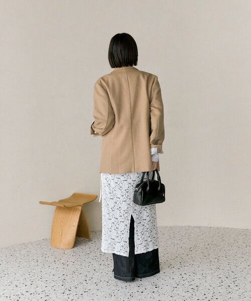 アウターの中にも着込める◎】金ボタンテーラードジャケット