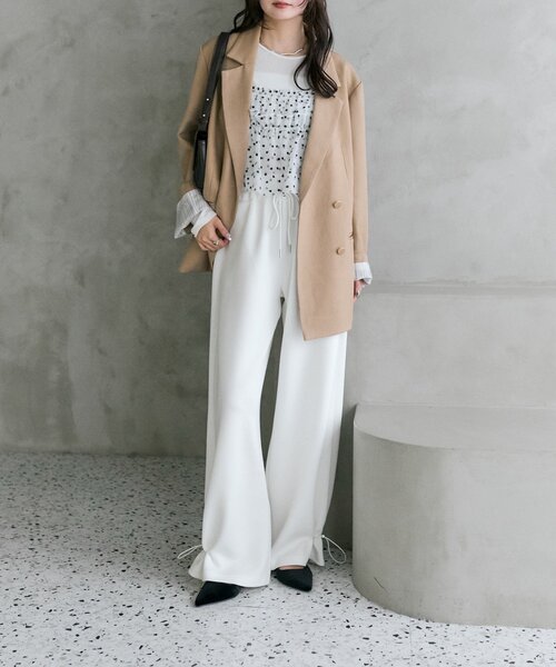 アウターの中にも着込める◎】金ボタンテーラードジャケット