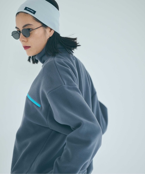 SEA(シー)の「Seavalley リサイクル フリース ハイネックプルオーバー(その他トップス・レディース・グリーン/チャコールグレー・ONE SIZE)」の9枚目の写真