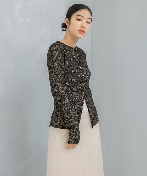 URBAN RESEARCH ROSSO WOMEN(アーバンリサーチ ロッソ)の「ラメレースカットソー(Tシャツ/カットソー・レディース・アイボリー/ブラック・FREE)」の13枚目の写真