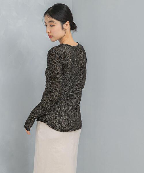 URBAN RESEARCH ROSSO WOMEN(アーバンリサーチ ロッソ)の「ラメレースカットソー(Tシャツ/カットソー・レディース・アイボリー/ブラック・FREE)」の14枚目の写真