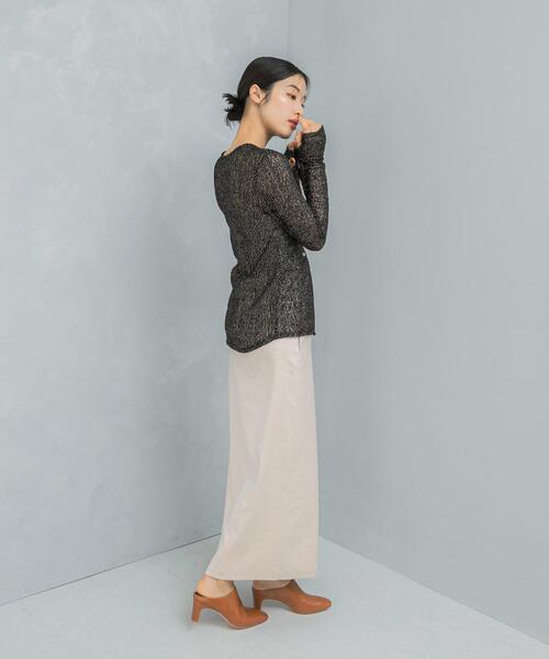URBAN RESEARCH ROSSO WOMEN(アーバンリサーチ ロッソ)の「ラメレースカットソー(Tシャツ/カットソー・レディース・アイボリー/ブラック・FREE)」の15枚目の写真