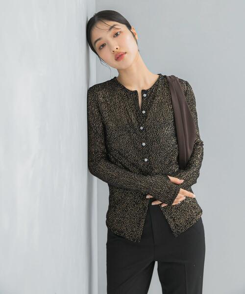 URBAN RESEARCH ROSSO WOMEN(アーバンリサーチ ロッソ)の「ラメレースカットソー(Tシャツ/カットソー・レディース・アイボリー/ブラック・FREE)」の16枚目の写真