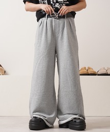 Laufer(Ct@[)́yLauferzJbgIt ChXg[g XEFbgpc / Cut-off wide straight sweatpants(XEFbgpc)