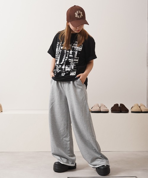 Laufer（ロイファー）の「【Laufer】ベルトループ付き カットオフ ワイドストレート スウェットパンツ / Cut-off wide straight sweatpants（スウェットパンツ・メンズ・ブラック/グレー・S/M/L）」の10枚目の写真