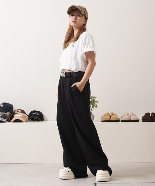 Laufer（ロイファー）の「【Laufer】ベルトループ付き カットオフ ワイドストレート スウェットパンツ / Cut-off wide straight sweatpants（スウェットパンツ・メンズ・ブラック/グレー・S/M/L）」の12枚目の写真