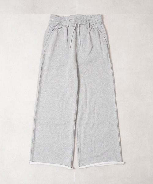 Laufer（ロイファー）の「【Laufer】ベルトループ付き カットオフ ワイドストレート スウェットパンツ / Cut-off wide straight sweatpants（スウェットパンツ・メンズ・ブラック/グレー・S/M/L）」の21枚目の写真