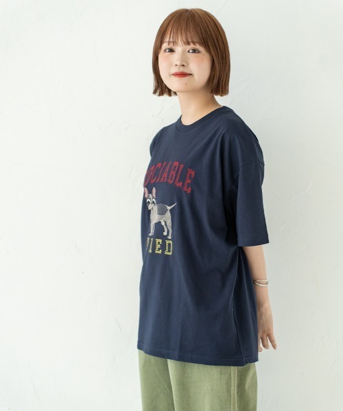 Quash(クアッシュ)の「ムーブアイアニマル刺繍Tシャツ(Tシャツ/カットソー・メンズ・ホワイト系その他/イエロー/ホワイト/ネイビー/ブラック/グリーン・LARGE/MEDIUM)」の13枚目の写真