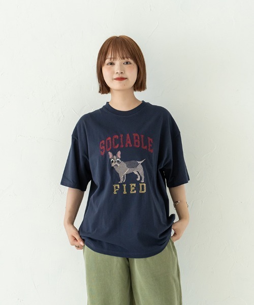 Quash(クアッシュ)の「ムーブアイアニマル刺繍Tシャツ(Tシャツ/カットソー・メンズ・ホワイト系その他/イエロー/ホワイト/ネイビー/ブラック/グリーン・LARGE/MEDIUM)」の14枚目の写真