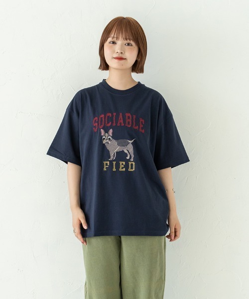 Quash(クアッシュ)の「ムーブアイアニマル刺繍Tシャツ(Tシャツ/カットソー・メンズ・ホワイト系その他/イエロー/ホワイト/ネイビー/ブラック/グリーン・LARGE/MEDIUM)」の19枚目の写真