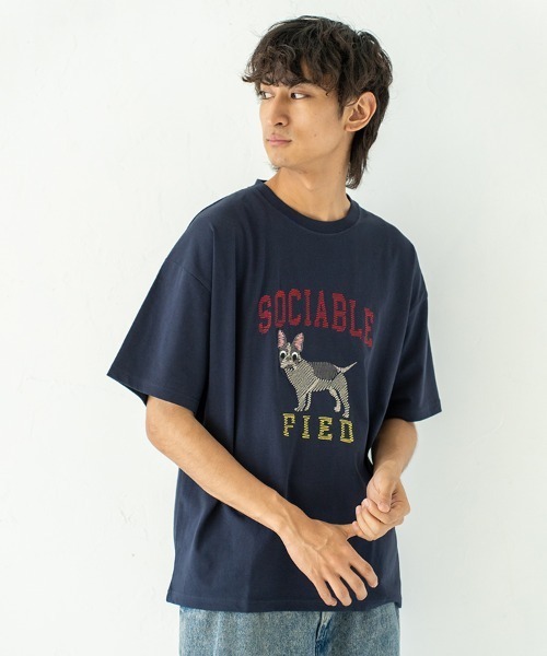 Quash(クアッシュ)の「ムーブアイアニマル刺繍Tシャツ(Tシャツ/カットソー・メンズ・ホワイト系その他/イエロー/ホワイト/ネイビー/ブラック/グリーン・LARGE/MEDIUM)」の20枚目の写真