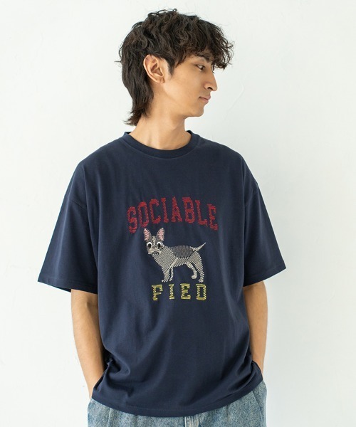 Quash(クアッシュ)の「ムーブアイアニマル刺繍Tシャツ(Tシャツ/カットソー・メンズ・ホワイト系その他/イエロー/ホワイト/ネイビー/ブラック/グリーン・LARGE/MEDIUM)」の21枚目の写真