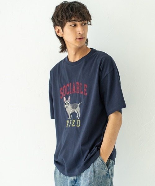 Quash(クアッシュ)の「ムーブアイアニマル刺繍Tシャツ(Tシャツ/カットソー・メンズ・ホワイト系その他/イエロー/ホワイト/ネイビー/ブラック/グリーン・LARGE/MEDIUM)」の22枚目の写真