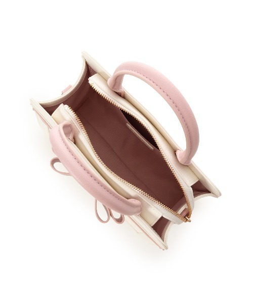 SAMANTHAVEGA(サマンサベガ)の「バイカラージュエルリボンハンドバッグ(ハンドバッグ・レディース・ホワイト/ラベンダー/ブラック・FREE)」の8枚目の写真