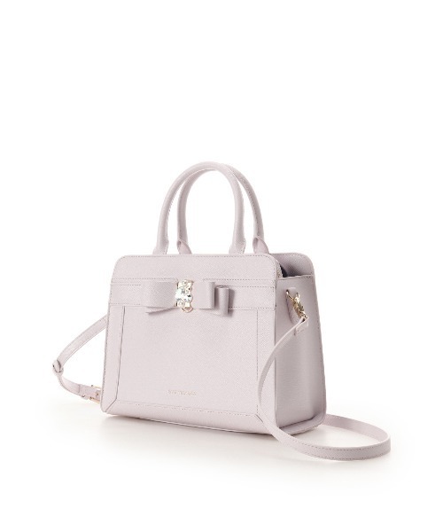 SAMANTHAVEGA(サマンサベガ)の「バイカラージュエルリボンハンドバッグ(ハンドバッグ・レディース・ホワイト/ラベンダー/ブラック・FREE)」の16枚目の写真