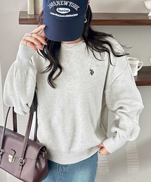 U.S. POLO ASSN. | GeeRA別注【U.S. POLO ASSN.】ユーエスポロアッスン　ワンポイント刺繍スウェットライクニット(ニット/セーター)
