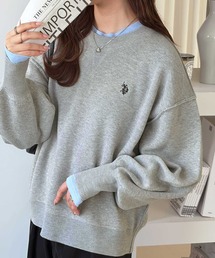 GeeRA別注【U.S. POLO ASSN.】ワンポイント刺繍スウェットライクニット