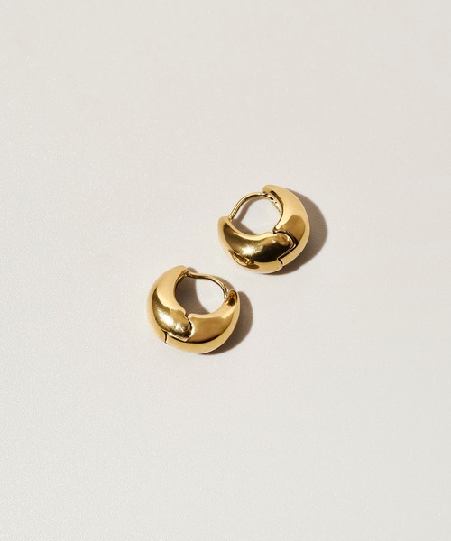 GOLDY(ゴールディ)の「【金属アレルギー軽減】ミニ ドロップ フープ ワンタッチ ステンレス ピアス(ピアス(両耳用)・レディース・シルバー/ゴールド・FREE)」の6枚目の写真