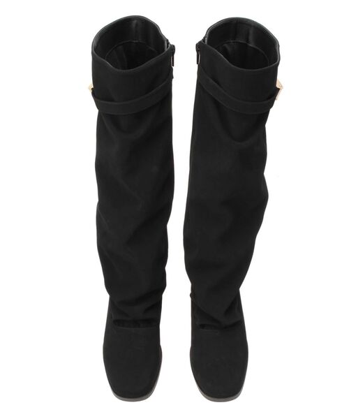 dazzlin（ダズリン）の「ベルトラウンドロングブーツ（ブーツ・レディース・アイボリー/ブラック/ブラウン・MEDIUM/LARGE）」の14枚目の写真