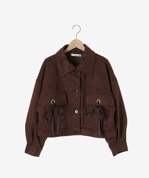 MAJESTIC LEGON(マジェスティックレゴン)の「2wayリボンステンカラーブルゾン(ブルゾン・レディース・ブラック/ブラウン/キャメル/ブラウン系その他2・MEDIUM/SMALL)」の8枚目の写真